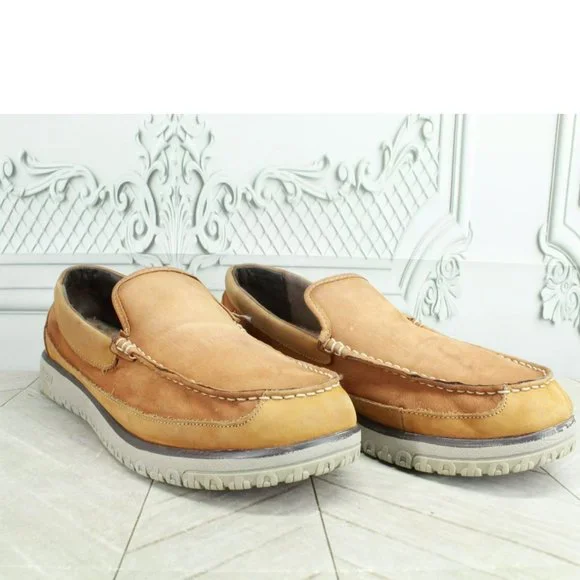 LL Bean All Week Brown Leather Slip On Moccasin Slipper Shoes Size 11 - Picture 3 of 9